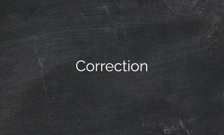 Correction